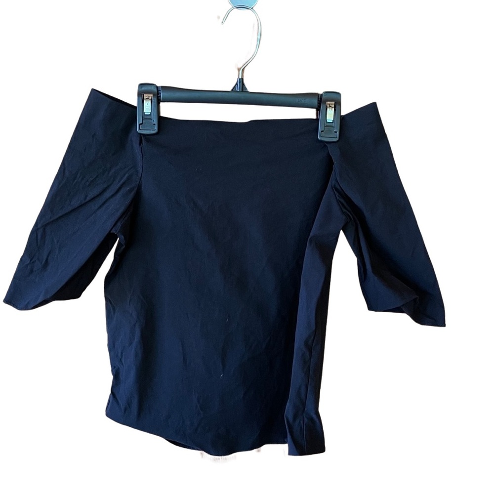 Black Off Shoulder 3/4 Sleeve Top